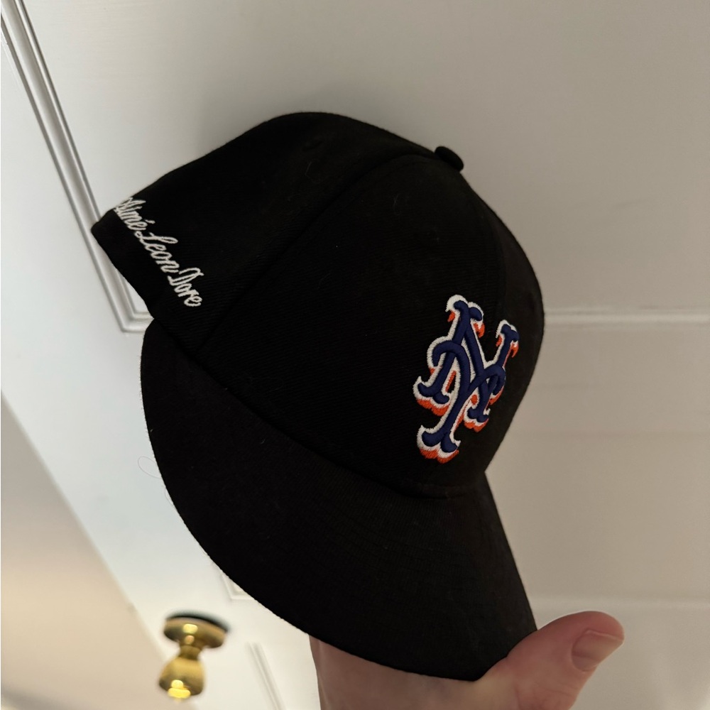 Aime Leon Dore Black Cap with Blue and Orange Logo